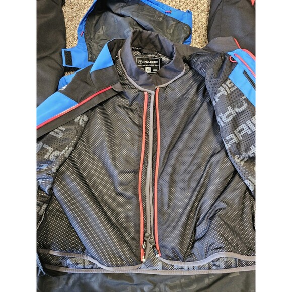 Polaris Men's XL TECH54 Jacket Blue Black Red Worn Once Removable Liner & Hood - Picture 11 of 14